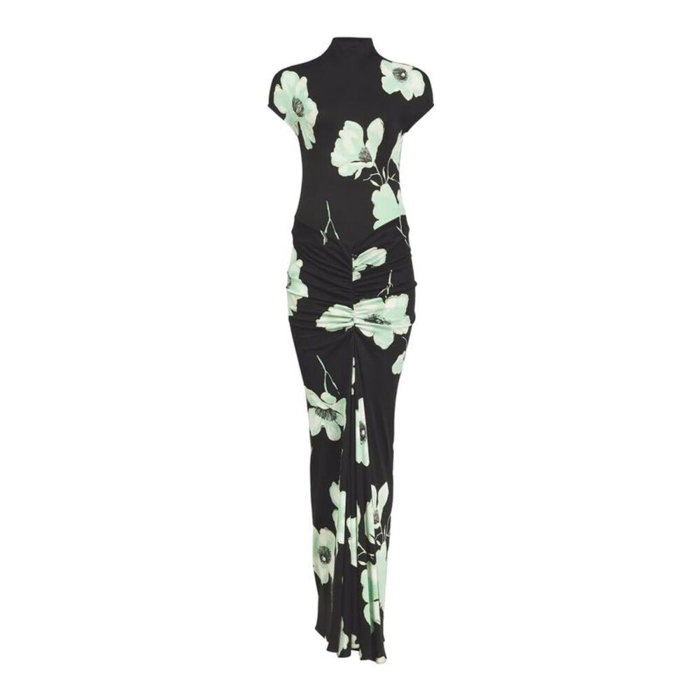 Alaia Women Draped Dress With Print